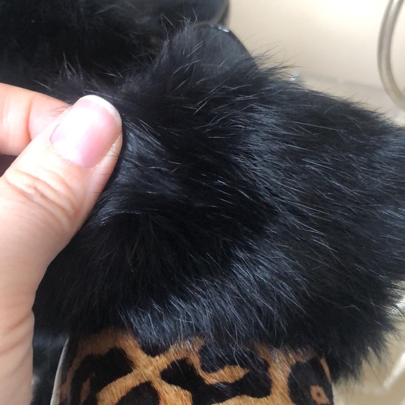 MICHAEL KORS Maven Rabbit Fur Calf Hair Sneakers Shoes Cheetah print - Picture 8 of 12